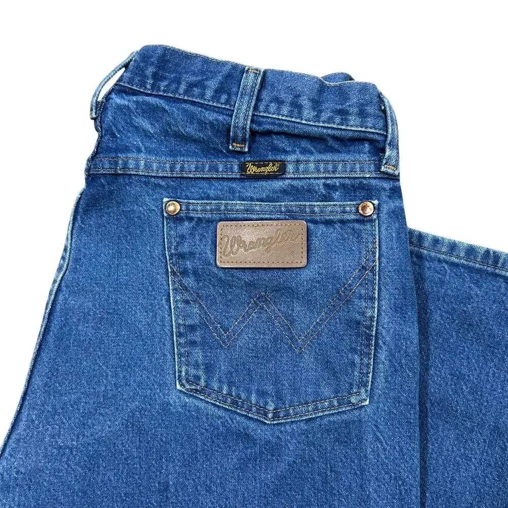 Vintage 90s Wrangler Cowboy Cut Jeans 34x32 13MWZ Western Denim USA Made Mens